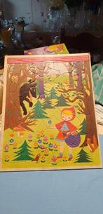 puzzel raam Roodkapje vintage 1967 karton, Kinderen en Baby's, Ophalen of Verzenden, Meer dan 50 stukjes, Gebruikt, 4 tot 6 jaar