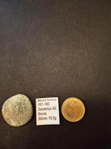Keizer Marcus Aurelius  Type: Bronzen AE Sestertius beschikbaar voor biedingen