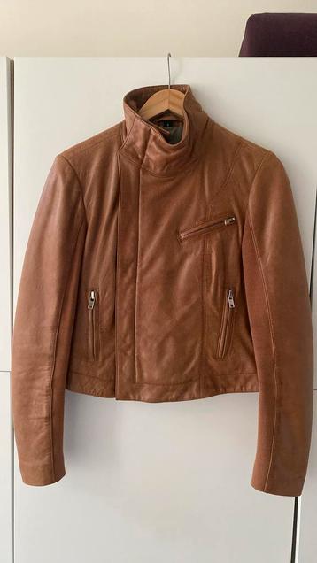 Bruin leren vest - Hundert Achtzig Grad - maat S, Hundert Achtzig Grad, Enlèvement ou Envoi, Taille 36 (S), Comme neuf