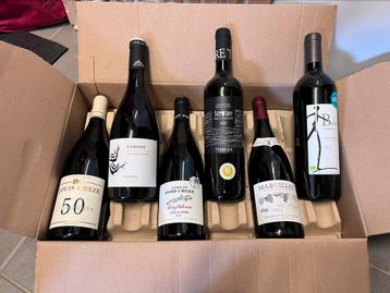 Assortiment de vins 6 bouteilles conservées en eurocave 