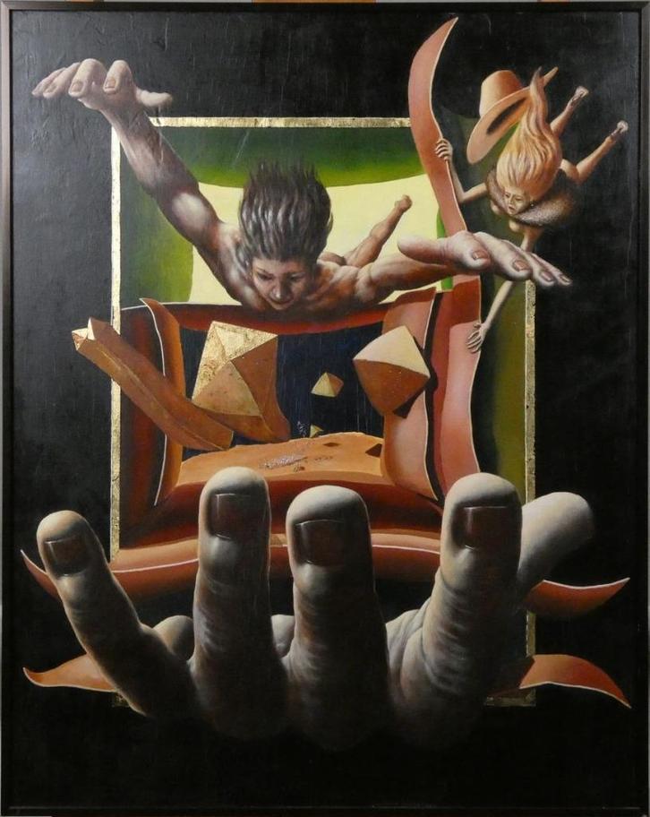 “De adem van Horus" door Auguste Chevalier, Antiek en Kunst, Kunst | Schilderijen | Klassiek, Ophalen of Verzenden