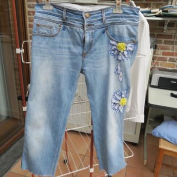 Jeans blauw 7/8 broderie Blumarine mt 44 (it48) beschikbaar voor biedingen