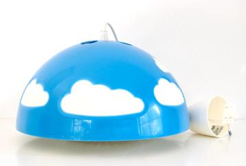 Ikea Skojig blauwe wolken hanglamp, Vintage plafondlamp, Enlèvement ou Envoi, Comme neuf, Lampe