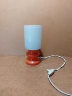 Lampe de chevet en verre * Vintage * Orange * Année 70, Ophalen of Verzenden