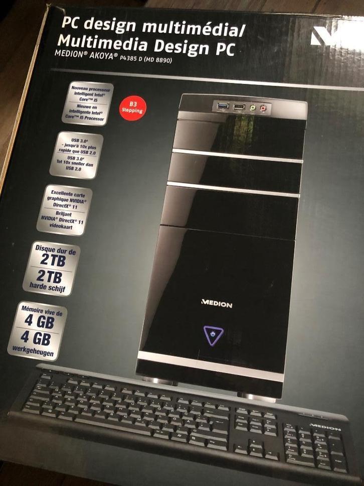 Multimedia design PC Medion Akoya, Computers en Software, Desktop Pc's, Gebruikt, 2 tot 3 Ghz, HDD, 4 GB, Met videokaart, Ophalen