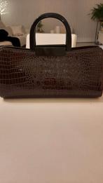 PRACHTIGE NIEUWE HANDTAS BRUIN MET ZWARTE HANDGREEP, Handtassen en Accessoires, Ophalen of Verzenden, Bruin