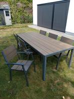 Tuinset P&R Design polywood (tafel + 6 stoelen), Tuin en Terras, Ophalen, Gebruikt, Tuinset