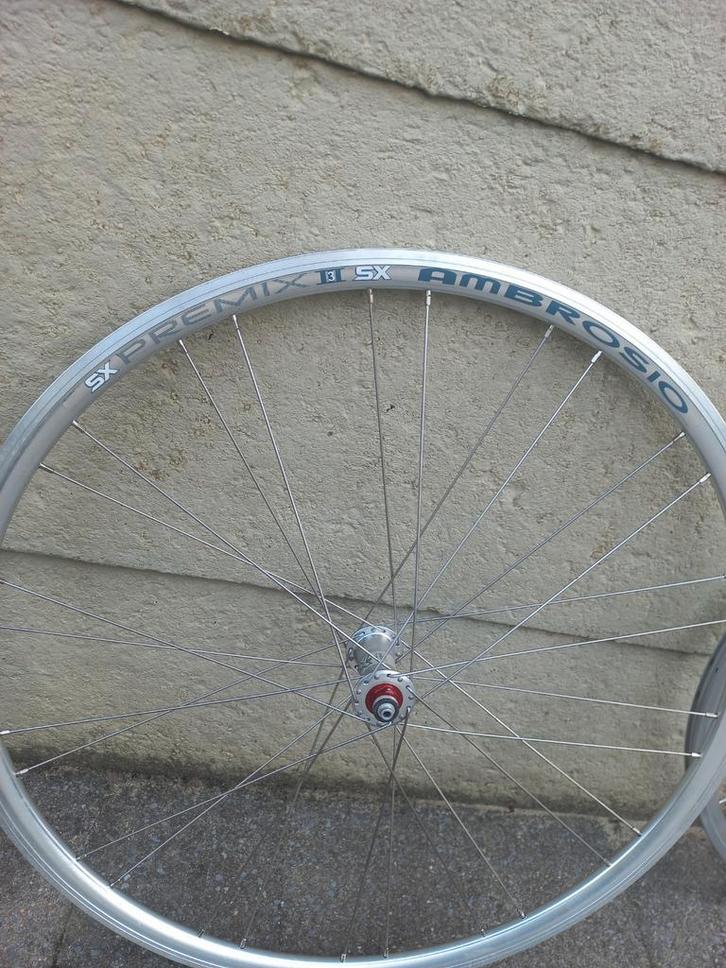 2 NIEUWE voorwielen racefiets Ambrosio, voor bandjes, Fietsen en Brommers, Fietsonderdelen, Nieuw, Racefiets, Ophalen