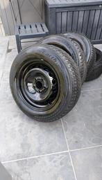 STALEN VELGEN  15" 5X108 MET M+S BANDEN ZEER GOEDE STAAT, Ophalen, Gebruikt, 15 inch, All Season