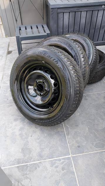 STALEN VELGEN  15" 5X108 MET M+S BANDEN ZEER GOEDE STAAT beschikbaar voor biedingen