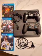 PlayStation 4 met 2 controllers en 3 spelletjes, Games en Spelcomputers, Ophalen, Gebruikt, Met 2 controllers, Met games