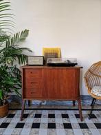 Vintage midcentury platenspeler meubel | kast | retro, Huis en Inrichting, Ophalen, Gebruikt