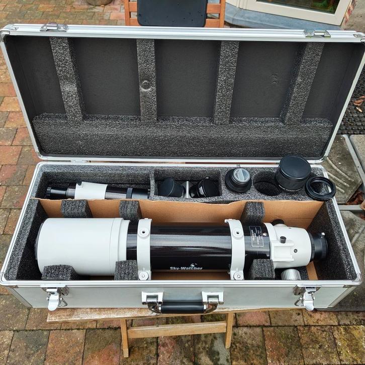 Skywatcher 80ED, Audio, Tv en Foto, Optische apparatuur | Telescopen, Zo goed als nieuw, Lenzentelescoop (refractor), 80 tot 200 mm