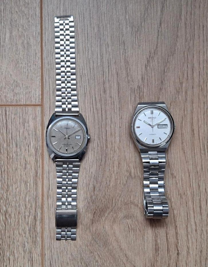 Antieke horloge van Timex en Seiko, Handtassen en Accessoires, Horloges | Heren, Gebruikt, Polshorloge, Seiko, Staal, Staal, Ophalen of Verzenden