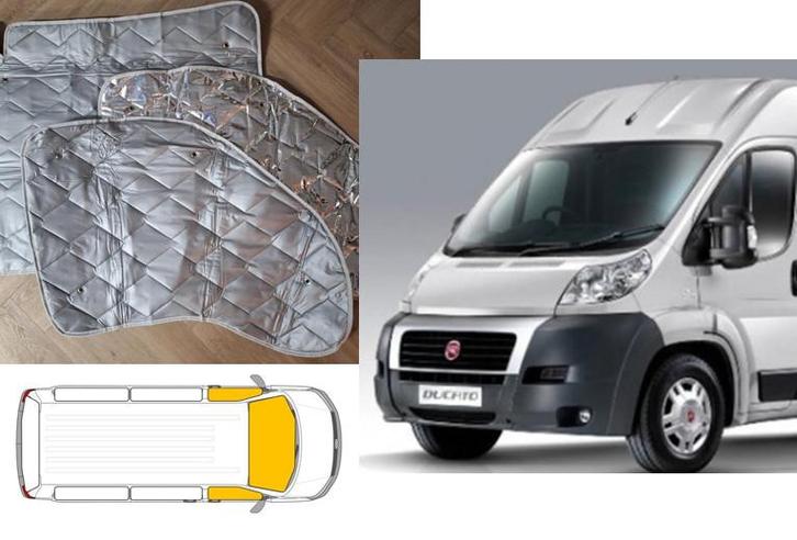 Raamisolatie Fiat Ducato X250 vanaf 2006-2014 Grijs 3 Delig, Caravanes & Camping, Camping-car Accessoires