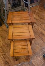bijzettafels, hout, Huis en Inrichting, Ophalen, Gebruikt, Hout