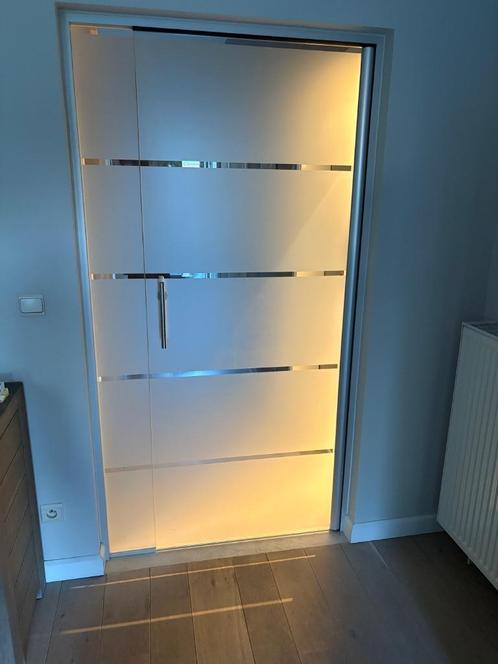 Glazen Anyway deur, Doe-het-zelf en Bouw, Deuren en Vliegenramen, Gebruikt, Binnendeur, 200 tot 215 cm, 100 tot 120 cm, Glas, Ophalen
