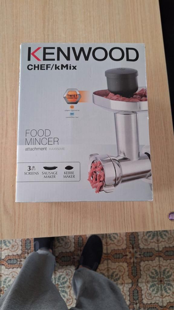 Hachoir à viande Kenwood KAX950ME , Elektronische apparatuur, Keukenmixers, Nieuw, Ophalen