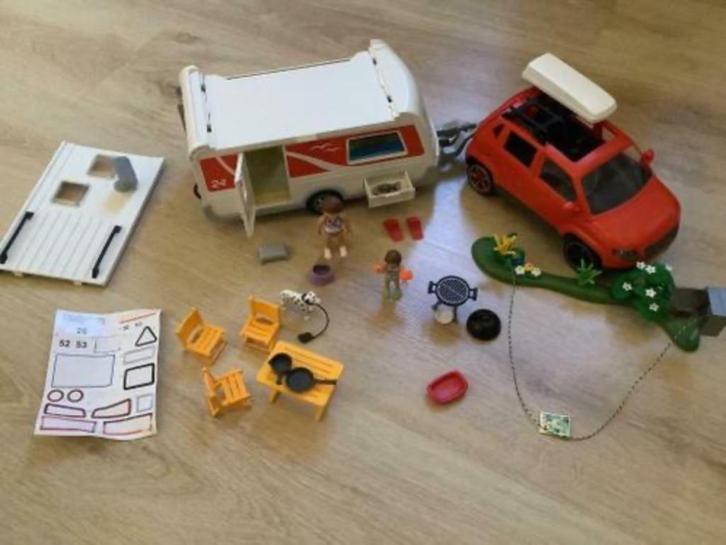 Playmobil, gezinswagen (5436) en caravan (5434), Kinderen en Baby's, Speelgoed | Playmobil, Zo goed als nieuw, Complete set, Ophalen of Verzenden
