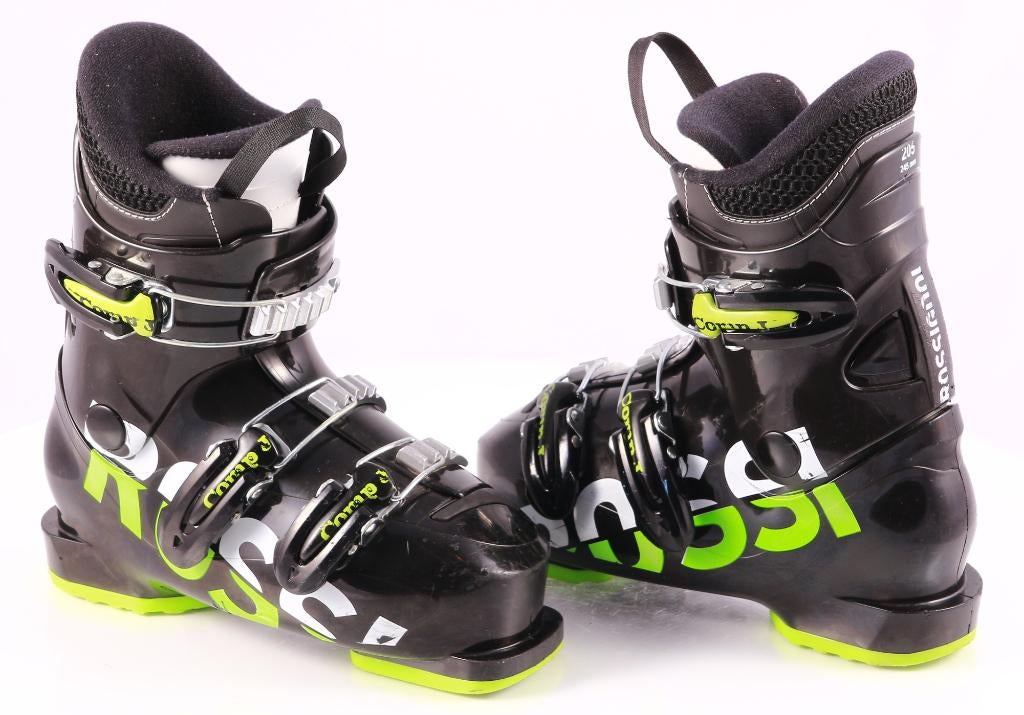31 32 EU kinder skischoenen ROSSIGNOL COMP J3, black/green, Gebruikt, Rossignol, Schoenen, Ophalen of Verzenden
