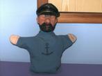 Oude handpop: kapitein haddock. (kuifje), Tintin, Utilisé, Statue ou Figurine, Enlèvement ou Envoi