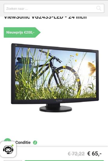 24” monitor VGA en DVI ViewSonic beschikbaar voor biedingen