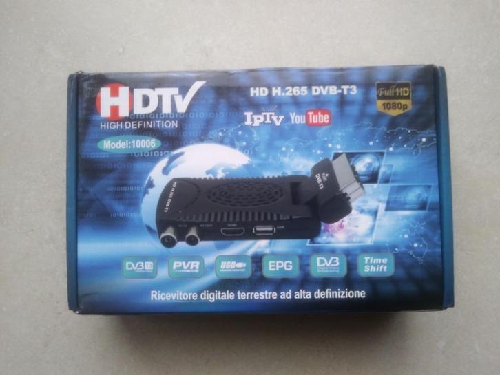 Digitale High Defenition tuner HDTV H.265 DVB-T3 model 10006, Audio, Tv en Foto, Videospelers, Nieuw, VHS-speler of -recorder