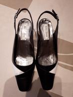 Lederen schoenen open hiel maat 38, Ophalen, Zo goed als nieuw, Schoenen met lage hakken