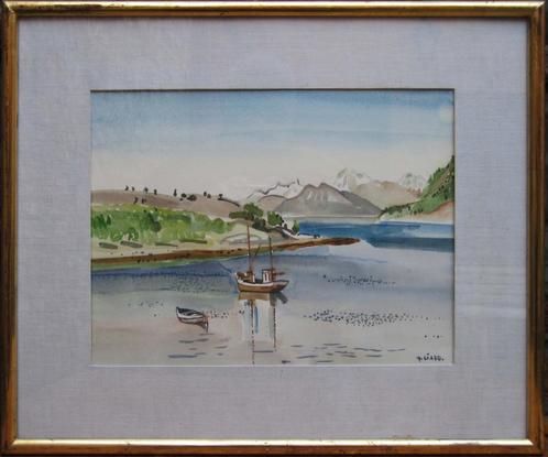 Robert Liard marine Norvège Usvag La Louvière Liège, Antiquités & Art, Art | Peinture | Classique, Enlèvement