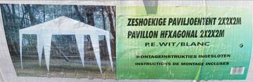 Partytent wit 3x3x3m, Enlèvement, Comme neuf, Moins de 4 mètres, Pavillon