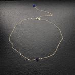 Ketting saffier goud 18K, Blauw, Ophalen of Verzenden, Zo goed als nieuw, Met edelsteen