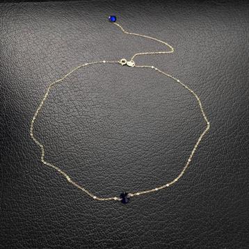 Ketting saffier goud 18K beschikbaar voor biedingen