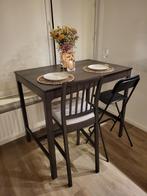 hoge eettafel en aangepaste stoelen, Huis en Inrichting, Tafels | Eettafels, Ophalen, 100 tot 150 cm, Table haute, 50 tot 100 cm