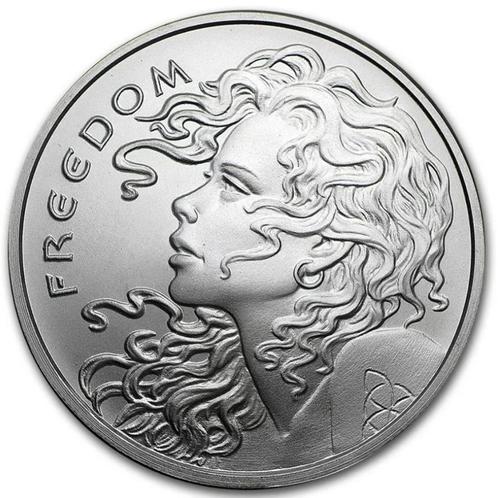 Freedom Girl - Silver Shield 1 Oz zilver 2020 BU in capsule!, Postzegels en Munten, Munten | Amerika, Losse munt, Noord-Amerika
