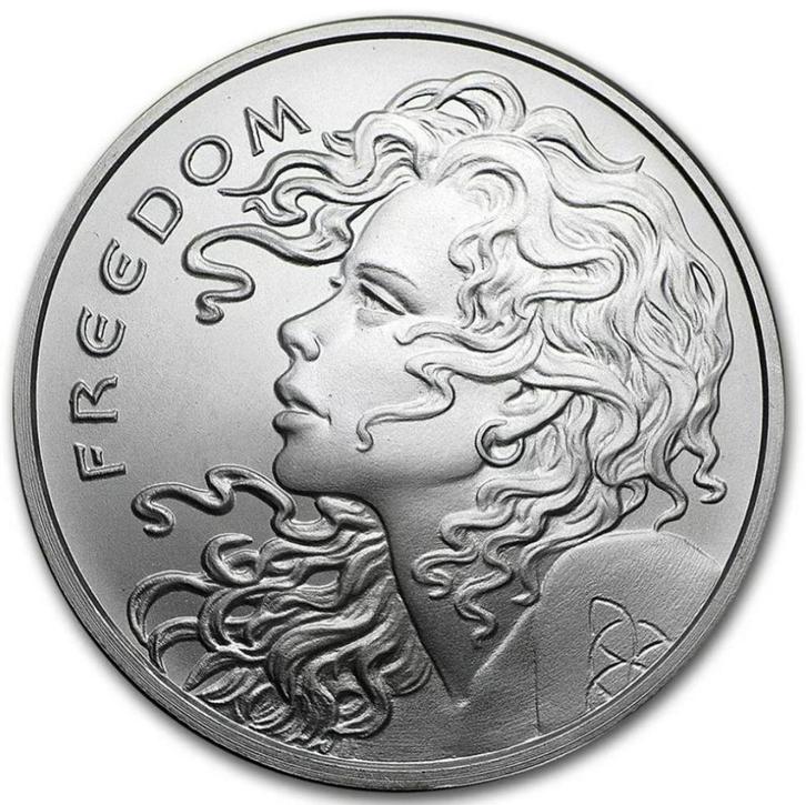 Freedom Girl - Bouclier argenté - 1 oz d'argent 2020 BU en c, Timbres & Monnaies, Monnaies | Amérique, Monnaie en vrac, Amérique du Nord