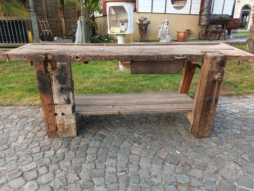 houten werkbank, Doe-het-zelf en Bouw, Werkbanken, Zo goed als nieuw, Bankschroef, Ophalen
