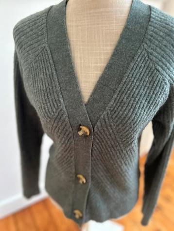 ONLY maat S grijsgroene cardigan  - leuk model beschikbaar voor biedingen