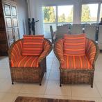 2 zetels/stoelen uit Kenia, Huis en Inrichting, Riet of Rotan, Ophalen