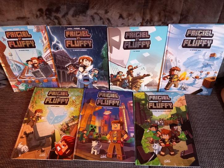 BD "Frigiel & Fluffy" tomes 1 à 7, Boeken, Stripverhalen, Zo goed als nieuw, Meerdere stripboeken, Ophalen