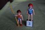 Playmobil sets 5198 + 5201 : zwemster en speerwerpster, Kinderen en Baby's, Speelgoed | Playmobil, Ophalen of Verzenden, Gebruikt