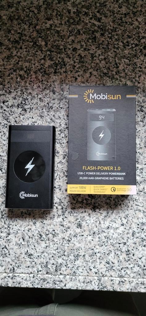 Powerbank Mobisun 20000 mAh, Telecommunicatie, Powerbanks, Zo goed als nieuw, Ophalen