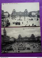 BRUXELLES - 2 CARTES POSTALES 1930 Gare du Nord et Place Rog, Collections, 1920 à 1940, Non affranchie, Bruxelles (Capitale), Enlèvement ou Envoi