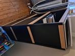 Zwarte design kast Kewlox, Ophalen, Eikenhout, 100 tot 150 cm, 50 tot 100 cm