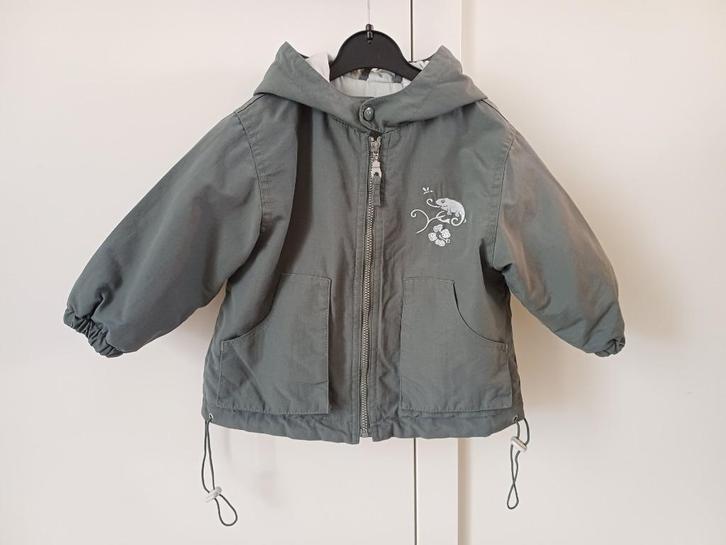 Groene jas met kap maat 80 Prémaman, Kinderen en Baby's, Babykleding | Maat 80, Gebruikt, Meisje, Jasje, Ophalen of Verzenden