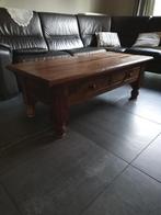 eiken salontafel met 2 schuiven, Huis en Inrichting, Tafels | Salontafels, Ophalen, Gebruikt