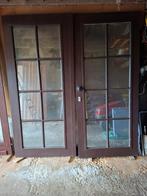 Dubbele buitendeur met dubbel glas., Ophalen, Gebruikt, Garagedeur, Glas