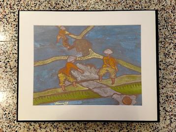 Originele gouache — Vietnam, 1995      beschikbaar voor biedingen