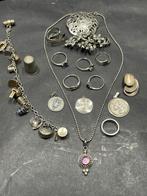 Antiek/vintage zilveren juwelen/broche/ring/armband/hangers, Antiquités & Art, Antiquités | Argent & Or, Enlèvement