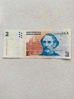 Biljet van 2 Argentijnse pesos, Postzegels en Munten, Ophalen of Verzenden, Zuid-Amerika