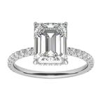 Nieuwe ring, moissaniet 4 karaat, Handtassen en Accessoires, Ringen, Verzenden, Wit, Nieuw, 17 tot 18